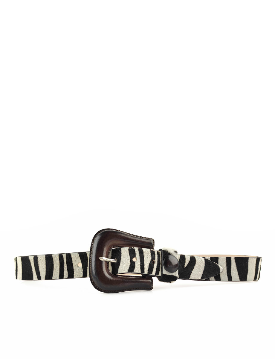 Cintura donna ZOE colore zebra brown