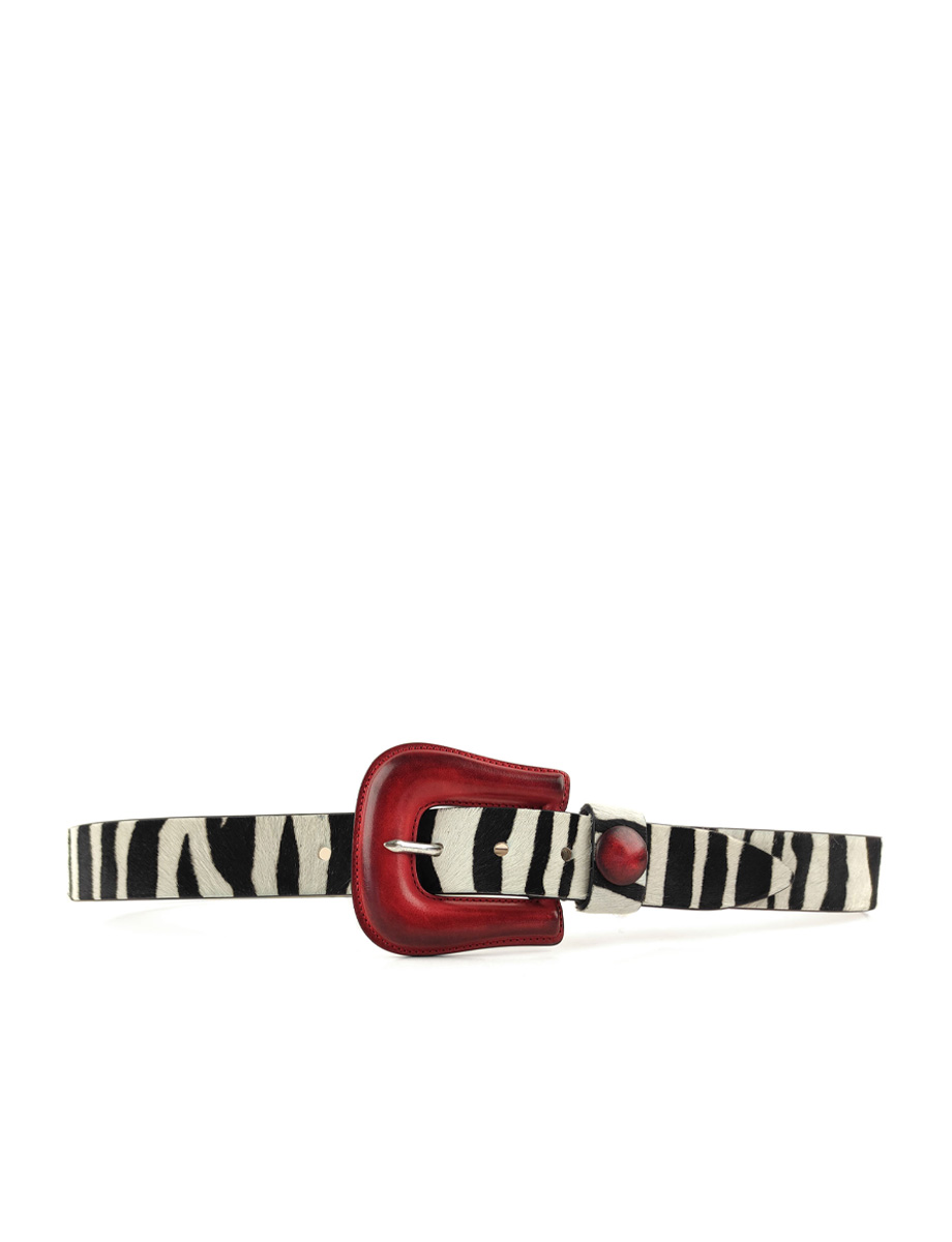 Cintura donna ZOE colore zebra red